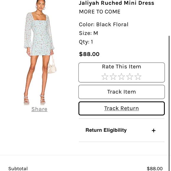 Jaliyah Ruched Mini Dress
MORE TO COME
Color: Black Floral
Size: M
Qty: 1
$88.00 - Picture 2 of 3